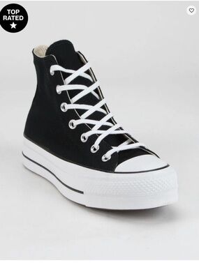 Converse Black and White High-Top Platform Sneaker